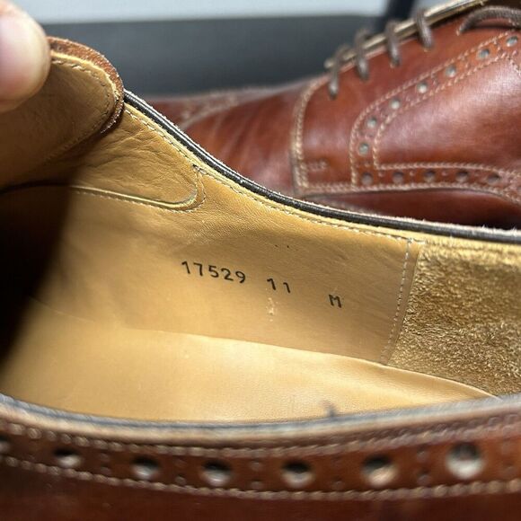 Magnanni Mens Size 11 Brown Leather Wingtip Oxford Dress Shoes - Picture 11 of 13